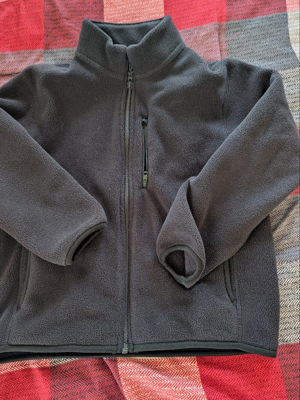 Core Black Full-Zip Fleece Jacket
